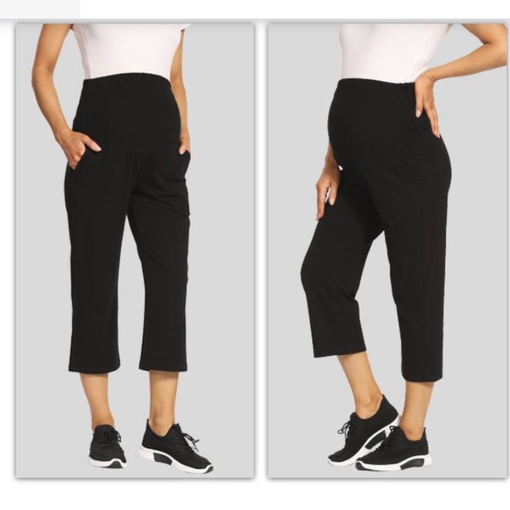 Foucome Women's Maternity Capris Lounge Sweatpants Size Medium